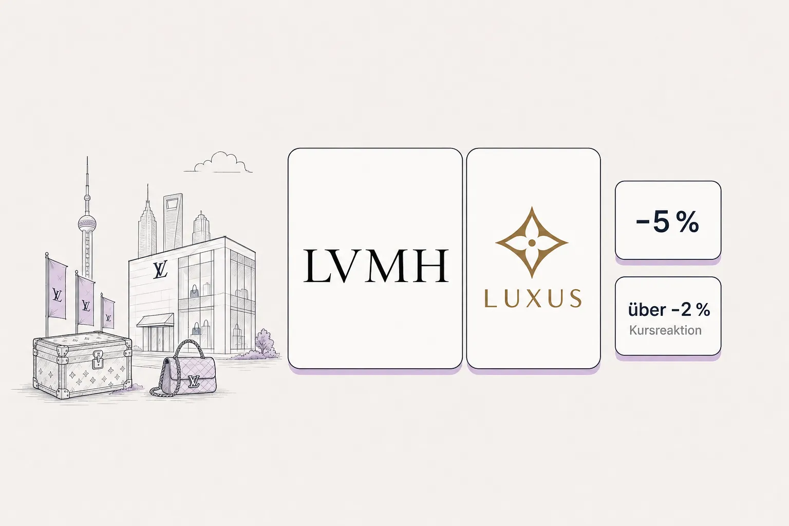 Eingang einer LVMH-Boutique mit vorbeigehenden Passanten